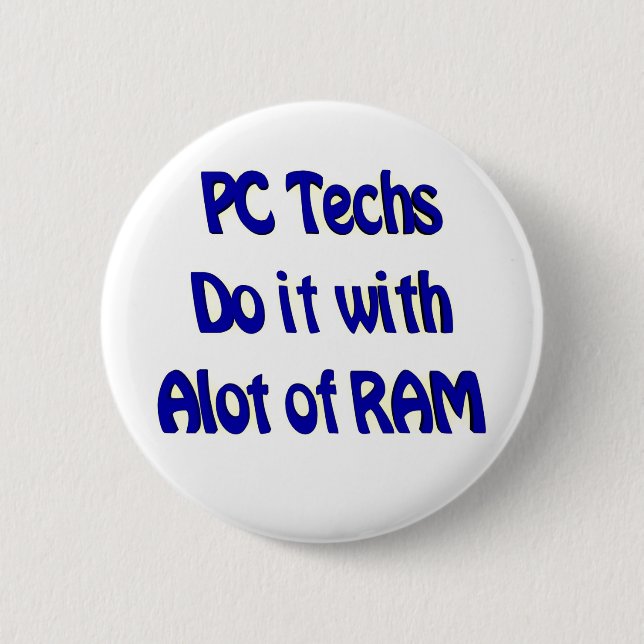 Badge Rond 5 Cm Bouton de technologies de PC (Devant)