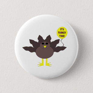 Badge Rond 5 Cm Bouton de Thanksgiving heure Turquie
