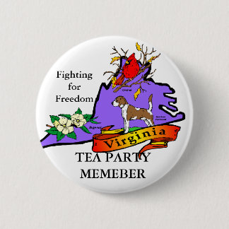 BADGE ROND 5 CM BOUTON DE THÉ DE LA VIRGINIE