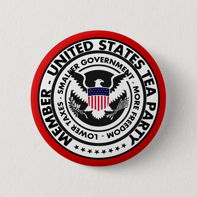 Badge Rond 5 Cm Bouton de thé des Etats-Unis (Devant)