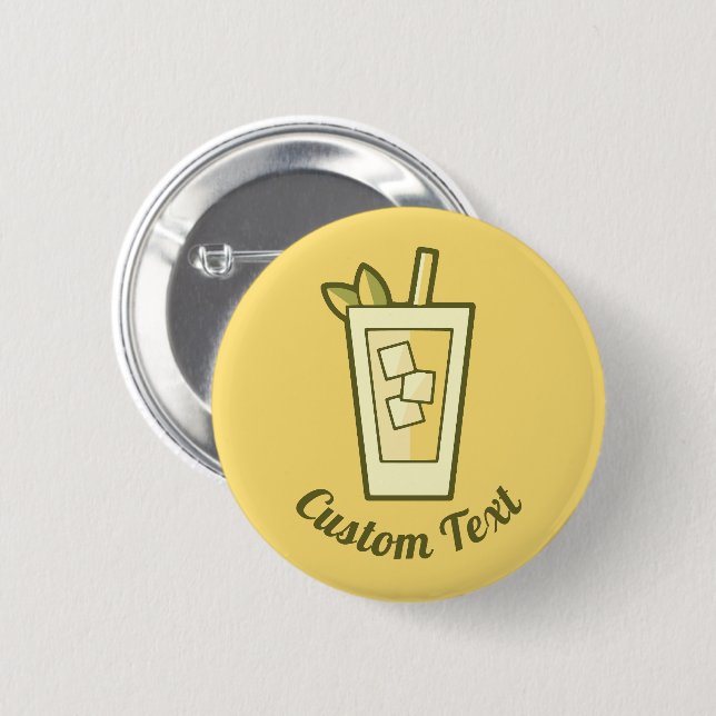 Badge Rond 5 Cm Bouton de thé glacé (Devant & derrière)