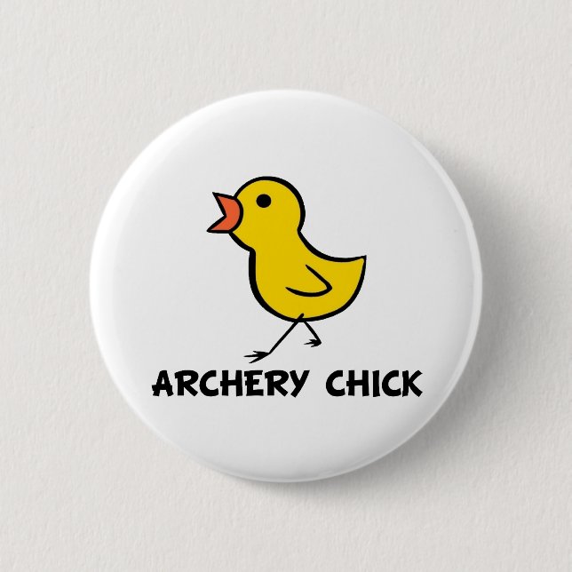 Badge Rond 5 Cm Bouton de tir à l'arc (Devant)