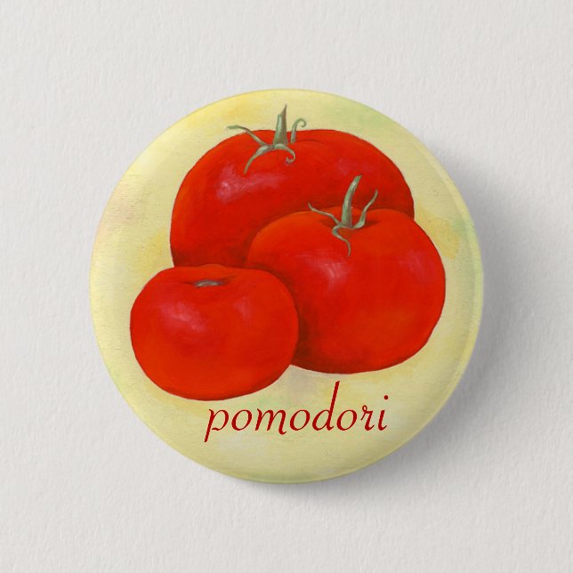 Badge Rond 5 Cm Bouton de tomates (Devant)