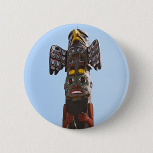 Badge Rond 5 Cm Bouton de totem