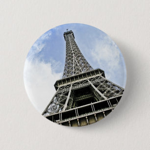Badge Rond 5 Cm Bouton de Tour Eiffel
