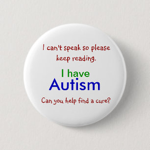Badge Rond 5 Cm Bouton de traitement d'autisme