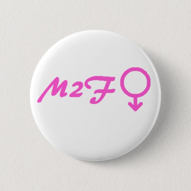 Badge Rond 5 Cm Bouton de transsexuel de M2F (Devant)
