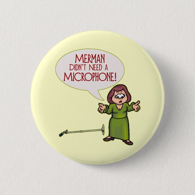 Badge Rond 5 Cm Bouton de triton/microphone (Devant)