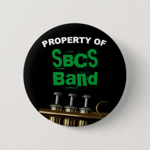 Badge Rond 5 Cm Bouton de trompette pour la bande