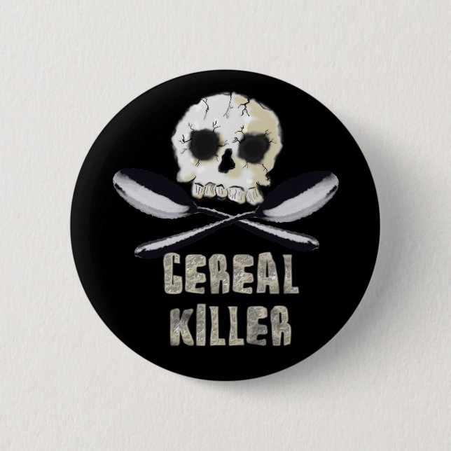 Badge Rond 5 Cm Bouton de tueur de céréales (Devant)
