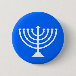 Badge Rond 5 Cm Bouton de vacances de Menorah