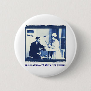 Badge Rond 5 Cm Bouton de vaccin contre la grippe