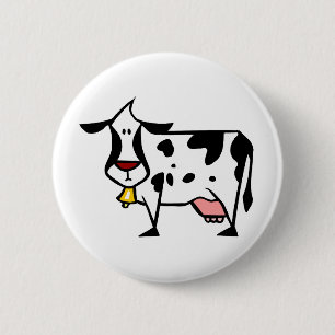 Badge Rond 5 Cm Bouton de vache laitière