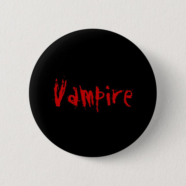 Badge Rond 5 Cm Bouton de "vampire" (Devant)