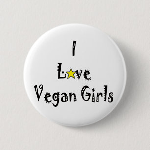 Badge Rond 5 Cm Bouton de végétaliens d'amour