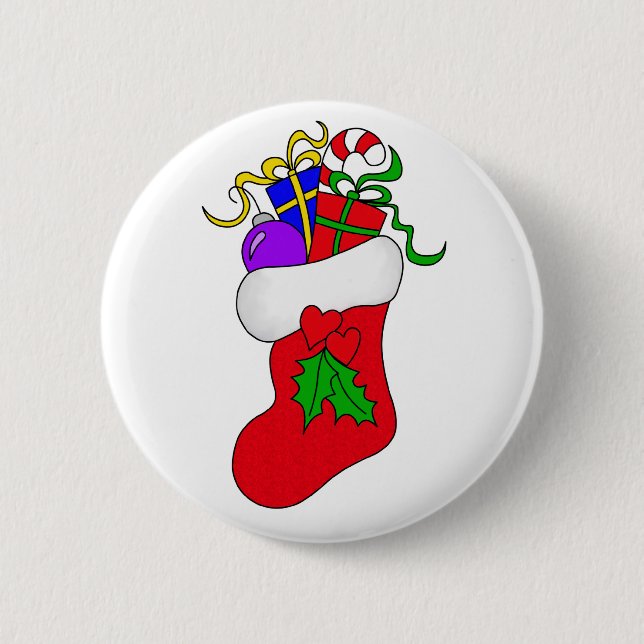 Badge Rond 5 Cm Bouton de veille de Noël (Devant)