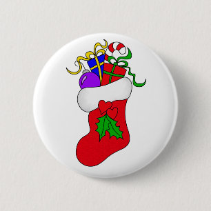 Badge Rond 5 Cm Bouton de veille de Noël