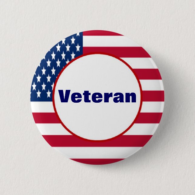 Badge Rond 5 Cm Bouton de vétéran (Devant)