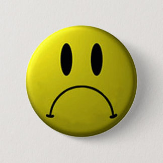 Badge Rond 5 Cm Bouton de visage de froncement de sourcils
