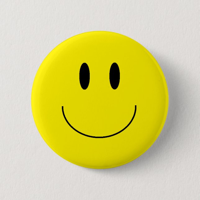 Badge Rond 5 Cm Bouton "de visage heureux" (Devant)
