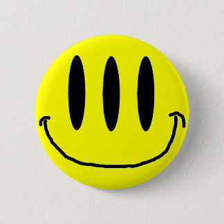Badge Rond 5 Cm Bouton de visage observé par 3