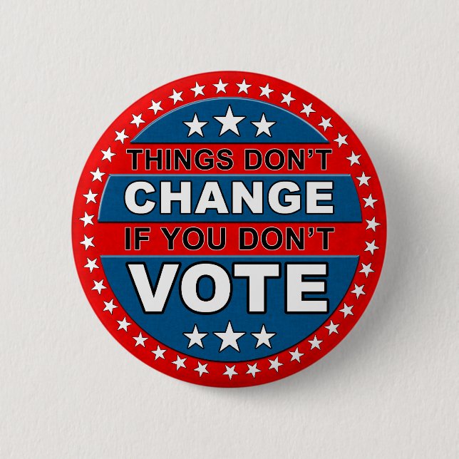 Badge Rond 5 Cm Bouton de vote (Devant)