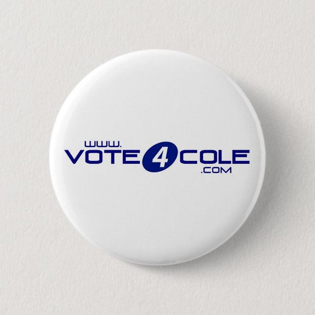 Badge Rond 5 Cm Bouton de Vote4Cole (Devant)