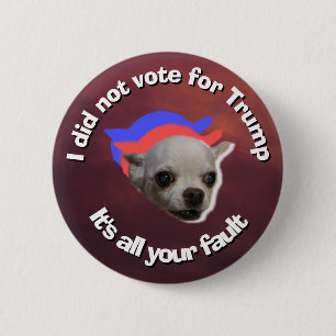 Badge Rond 5 Cm Bouton de vote texte blanc