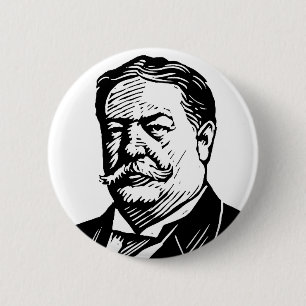 Badge Rond 5 Cm Bouton de William Howard Taft