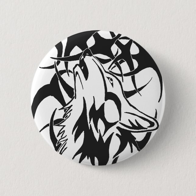 Badge Rond 5 Cm Bouton de Wolfspirit (Devant)