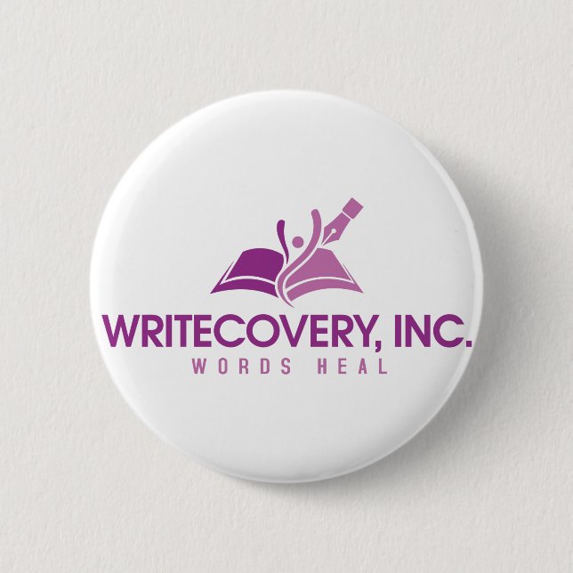 Badge Rond 5 Cm Bouton de Writecovery, Inc. (Devant)