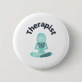 Badge Rond 5 Cm Bouton de Yoga du thérapeute