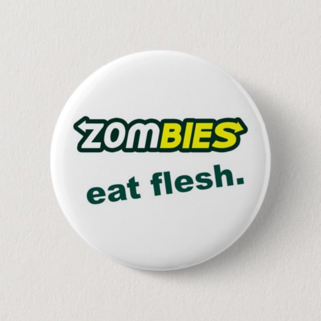 Badge Rond 5 Cm Bouton de zombis (Devant)