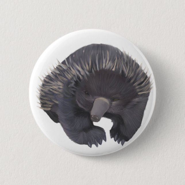 Badge Rond 5 Cm Bouton d'Echidna (Devant)