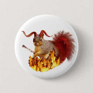 Badge Rond 5 Cm Bouton d'écureuil de Krampus