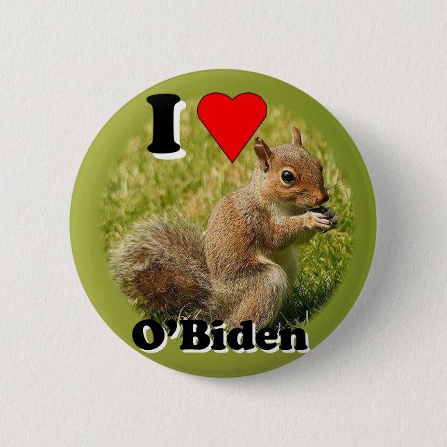 Badge Rond 5 Cm Bouton d'écureuil d'O'Biden (Devant)