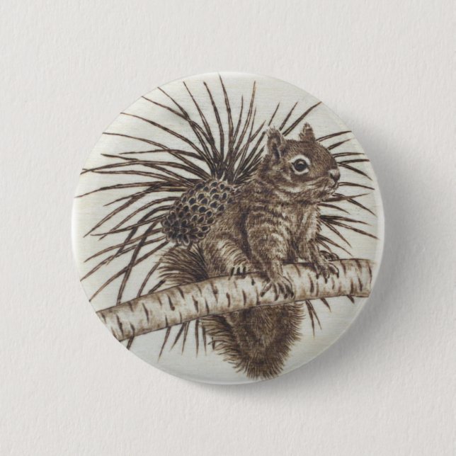 Badge Rond 5 Cm Bouton d'écureuil - spilla de Scoiattolino (Devant)