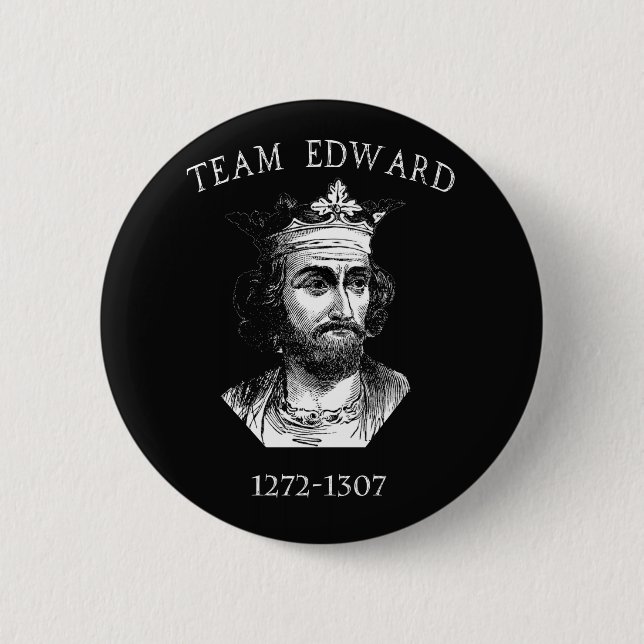 Badge Rond 5 Cm Bouton d'Edouard Longshanks d'équipe (Devant)