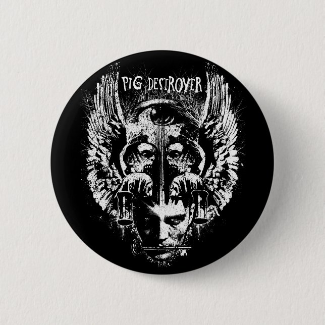 Badge Rond 5 Cm Bouton dégoûtant (Devant)