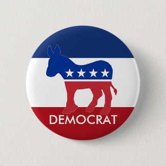 Badge Rond 5 Cm Bouton démocrate