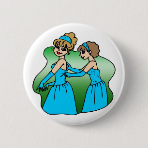 Badge Rond 5 Cm Bouton : Demoiselle d'honneur