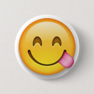 Badge Rond 5 Cm Bouton d'Emoji