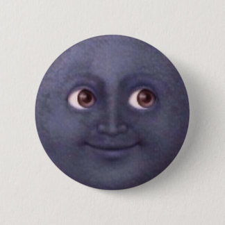 Badge Rond 5 Cm Bouton d'Emoji de lune