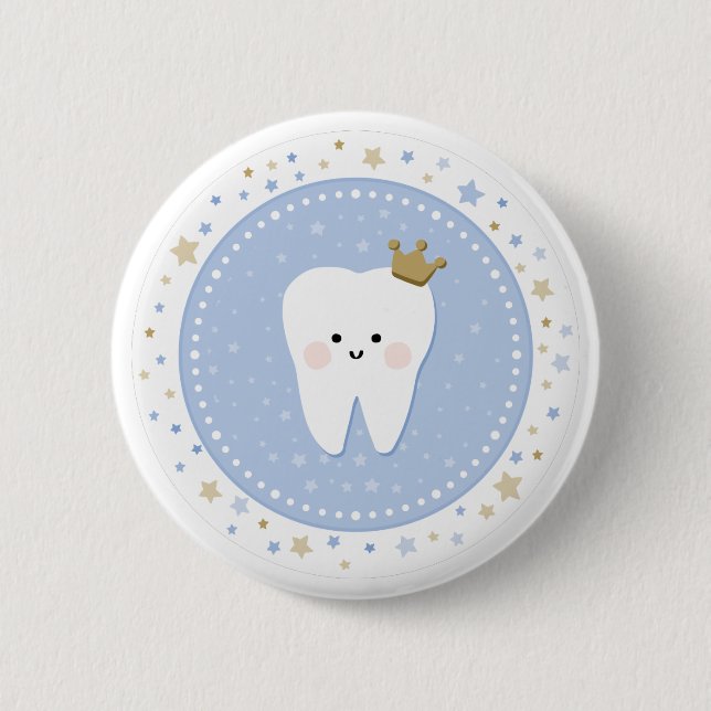 Badge Rond 5 Cm Bouton d'épingle de la première dent (Devant)