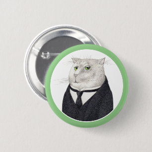 Badge Rond 5 Cm Bouton d'épingle rond de la broche du BEURRE CAT