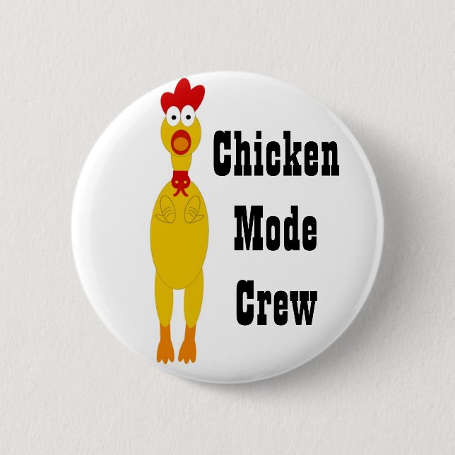 Badge Rond 5 Cm Bouton d'équipage de mode de poulet (Devant)
