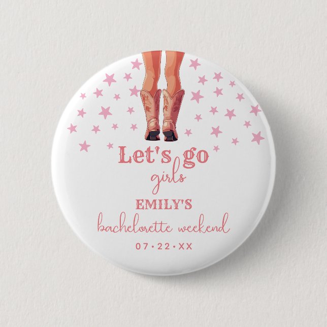 Badge Rond 5 Cm Bouton dernier rodéo pour enterrement de vie de je (Devant)