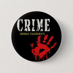Badge Rond 5 Cm Bouton des empreintes digitales criminelles