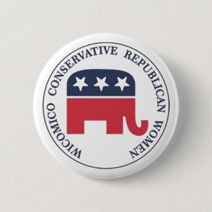 Badge Rond 5 Cm Bouton des femmes républicaines conservatrices de 