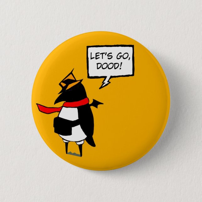 Badge Rond 5 Cm Bouton d'ESC de Prinny (Devant)